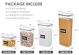 Airtight Food Storage Containers with Lids, Vtopmart 24 pcs Plastic Kitchen and Pantry Organization Canisters for Cereal, Dry Food, Flour and Sugar, BPA Free, Includes 24 Labels，Black