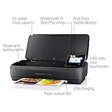 HP OfficeJet 250 All-in-One Portable Printer with Wireless & Mobile Printing, Works with Alexa (CZ992A) Black