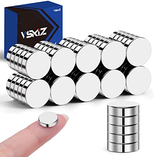 VSKIZ Refrigerator Magnets 50 Pcs, 10x3mm Tiny Round Disc Small Whiteboard Magnets for Crafts, DIY, Office, Dry Erase Board