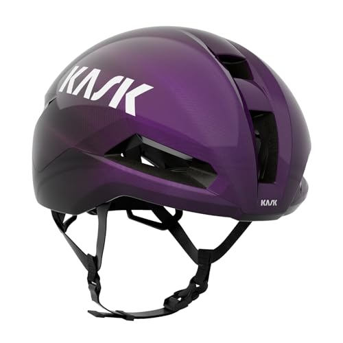 KASK Nirvana Bike Helmet, Aerodynamic Triathlon Adult Cycling Helmet with Impact Protection for Track Racing, Road Cycling Races & Triathletes - Ultraviolet - Medium