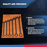 Neiko 03125A Heavy Duty Wrench Set | 6 Piece | SAE | 12-Pt Combination Box Ends