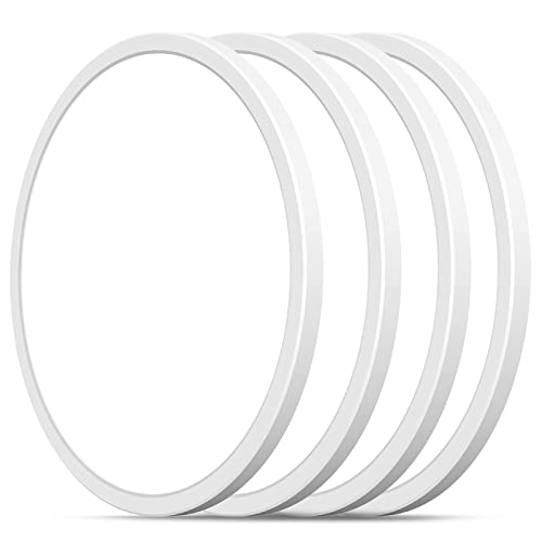 Matane 4 Pack LED Flush Mount Ceiling Light 12 inch, 24W Ceiling Light Fixture 3000K/4000K/5000K Selectable, Low Profile Ceiling Lights for Bedroom, Living Room, Laundry, White