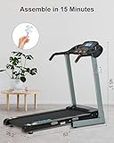 BORGUSI Auto Incline Treadmill with 300 LBS Capacity, 3HP Folding Electric Treadmills for Home, Running Machine with 17.5 Wide Belt, Shock Absorption, 8.5 MPH Speed, Preset Programs, Bluetooth Speaker