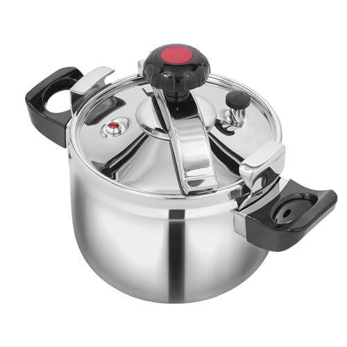 LyeXD 201 Stainless Steel Pressure Cooker 5L/4.54 Qt, 60Kpa Family Small Mini Pressure Pot with Pressure Limiting Valve & Pressure Relief Valve, Olla De Presion Induction Compatible Cookware for Home