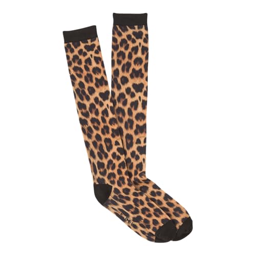 K. Bell Socks Women's Fun & Cute Patterns and Design Novelty Fashion Crew Socks, Leopard (Brown), Shoe Size: 4-10