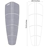 Own The Wave 12pc Customizable Traction Pads - Ultimate Grip with Stickiest 3mm Adhesive Guaranteed to Stick on All Boards - Surfboard, Longboard, SUP board, Skim board - with Wax Comb (Midnight Grey)