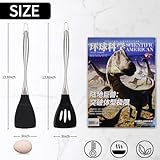 JULIPRO 2 Pack Silicone spatula set,Turner,kitchen utensils, cooking utensils,Ideal Cookware for Fish, Eggs, Pancakes,silicone spatula set