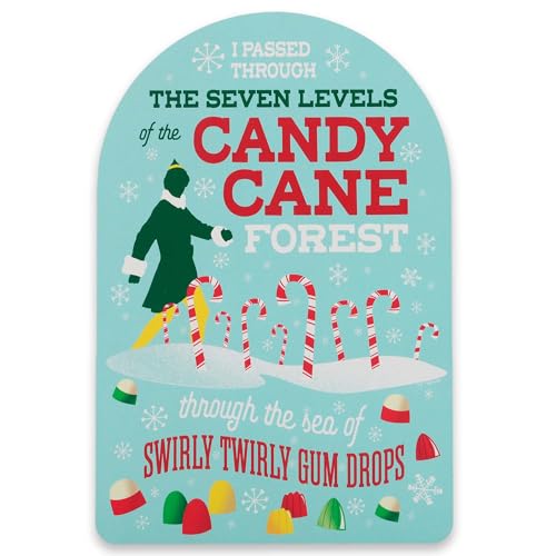 Elf Movie Seven Levels of the Candy Cane Forest Wood Wall Decor - Fun Elf Christmas Decoration for Home