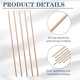 Tandefio 40 Sticks Brazing Rods AWS BCup-5 15% Silver Solder Phos Copper Brazing Alloys Flat Welding Rods Industry 0.050"x1/8"x10" for Air Conditioning Refrigerator Cold Storage HVAC Units