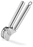 Rösle 12895 Stainless Steel Garlic & Ginger Press with Scraper for Effortless Mincing with Easy Cleanup, 13-inch