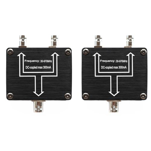 PALPEAL 2 Way Passive Antenna Splitter,Antenna Combiner,Antenna Allocation Divide RF Signal for UHF Wireless Microphone Antenna Distribution System,BNC Port