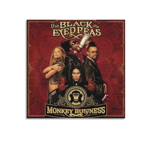 STUYOAHRH Monkey Business-Black Eyed Peas Canvas Poster Wall Decorative Art Painting Living Room Bedroom Decoration Gift Unframe-style24x24inch(60x60cm)