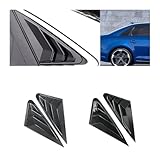 1 Pcs Car Rear Window Shutter Cover Compatible for Audi A4 S4 B9 Sedan 2017 2018 2019 Quater Window Louvers Side Vent Trim Grille Car Accessories(Glossy Black)