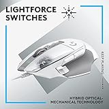 Logitech G502 X Wired Gaming Mouse - LIGHTFORCE hybrid optical-mechanical primary switches, HERO 25K gaming sensor, compatible with PC - macOS/Windows - White