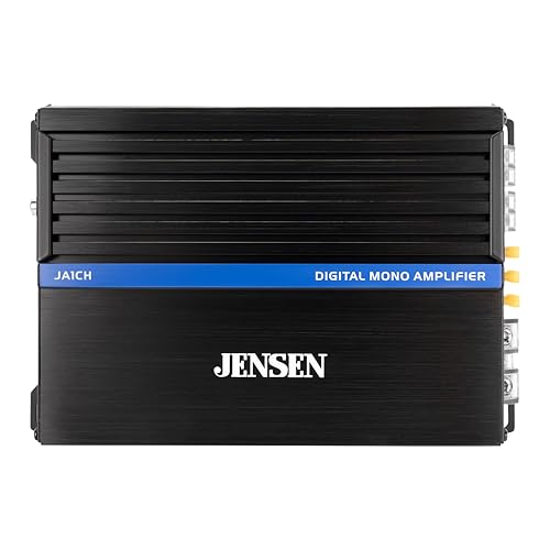 JENSEN JA1CH Class-D Mono Amplifier Car Audio | 1000 Watts Peak Power | Efficient Compact Design | Bridegeable
