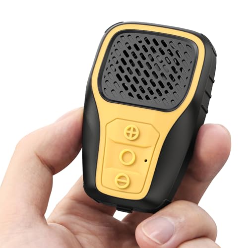 Inwa Wearable Bluetooth Speaker, Clip-on Wireless Portable Speakers, IP67 Waterproof Clip Speaker, Built-in Mic for Hands-Free Music/Calls, Mini Speaker for Work/Home/Outdoor(Yellow)