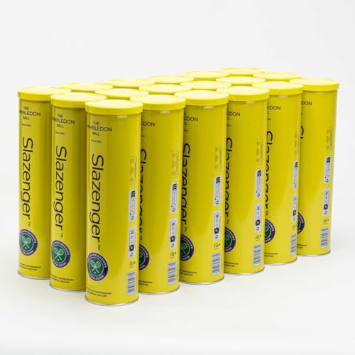 Slazenger Wimbledon Official Tennis Balls - 4-Ball Cans | 18-Can Case | 72 Total