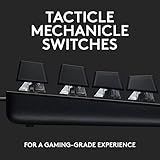 Logitech G413 SE Full-Size Mechanical Gaming Keyboard - Backlit Keyboard with Tactile Mechanical Switches, Anti-Ghosting, Compatible with Windows, macOS - Black Aluminum