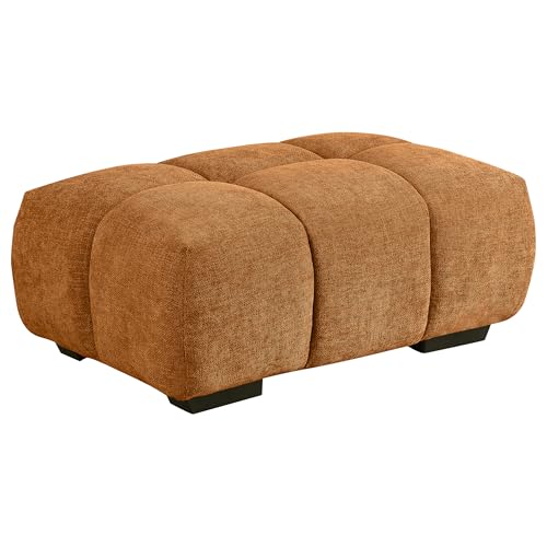 Coaster Home Furnishings Camacho Rectangular Upholstered Tufted Ottoman Orange