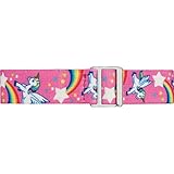 Timex Girls TW7C25500 Time Machines Pink/Rainbows & Unicorns Elastic Fabric Strap Watch