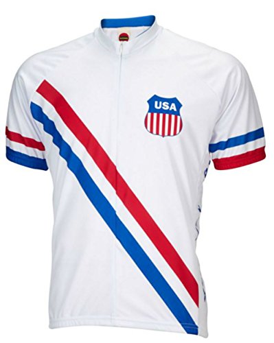 World Jerseys Men's 1948 USA Olympic Cycling Jersey Medium White