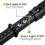 MALTERZER Rechargeable Self-Defense Flashlight Perfect for Pet Walking, Portable, Survival, Outdoors (Black)