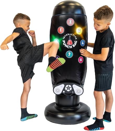 Kids Inflatable Punch Bag - Interactive Kids Punching Bag Toy; Punching Bag for Sporty Children - a Free Standing Punch Bag - Great Gifts for Children