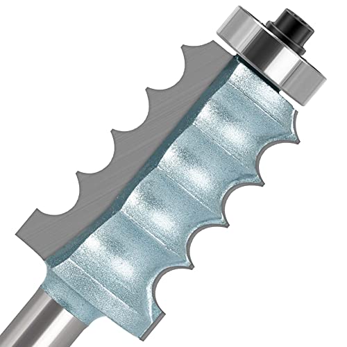 8mm 12mm 12.7mm Shank Four Bead & Four Flute Large Molding Router Bits Set Line Knife Woodworking Cutter (Size : 12X36)