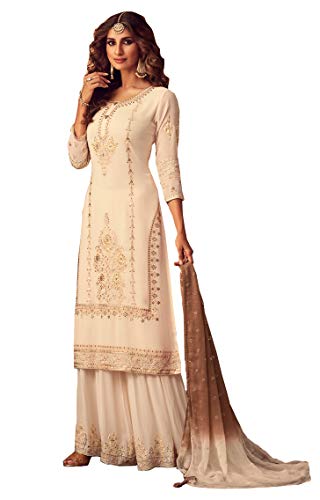 Ziya New and Latest Indian/Pakistani Fashion Salwar Kameez for Women LT BNRS (Cream, 3X Plus-54)