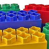 Jumbo Blocks - (96) Piece Big Blocks - 8" x 4" and 4" x 4" Large Building Blocks for Toddlers -Made in the USA - Durable Safe Plastic Blocks by Kids Adventure Jumbo Blocks