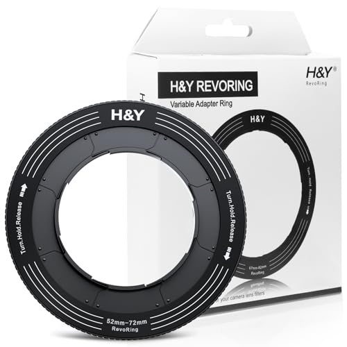H&Y RevoRing Step-Up Rings Adapter Variable Step Up Ring Lens Filter Adapter Rings Stepping Up Ring 52-72mm to 77mm, RevoRing Series