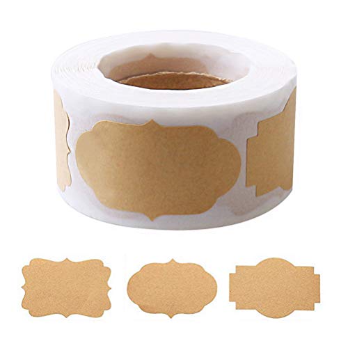 300 Pcs Gift Tags Stickers Name Labels Stickers, Self-Adhesive Handmade Bottle All-Purpose Jar Labels for Presents Cosmetic Decoration Jars Food Craft