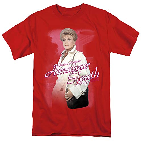 Murder She Wrote Amateur Sleuth Unisex Adult T-Shirt, Red, X-Large