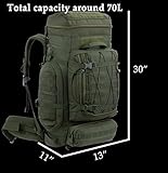 XMILPAX Large Internal Frame Backpack Tactical MOLLE Pack for Camping Backpacking Hunting Bushcraft Adventure 70L…