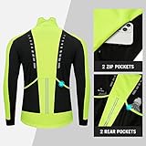 BALEAF Men's Winter Jacket Windproof Softshell Thermal Warm Pockets Cycling Running Mountain Biking Cold Weather Gear, green XL