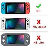 eXtremeRate PlayVital Back Cover for Nintendo Switch Console, NS Joycon Handheld Controller Separable Protector Hard Shell, Customized Dockable Protective Case for Nintendo Switch - Matcha Green