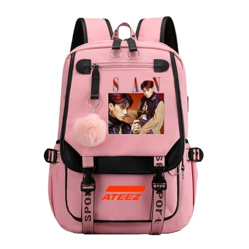 GO2COSY Canvas Backpack Korean Daypack Satchel Student Bag School Bag with USB port 17