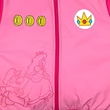 Nintendo Super Mario Bomber Jacket for Girls, Mario and Luigi Bomber Jacket (Peach Pink, Size 6/6X)