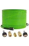 PWACCS Pressure Washer Hose for Power Washer – 3600 PSI Kink Resistant Pressure Washing Extension Hose 50 FT x 1/4" – Universal Electric Power Wash Hose for Replacement – Compatible with M22 Fittings