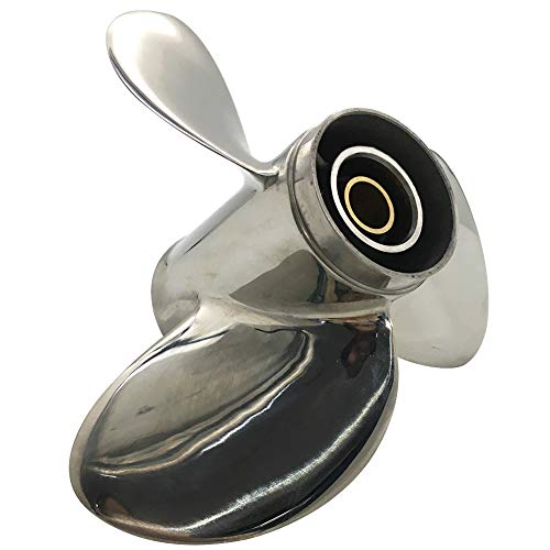 ARKDOZA 3 Blade Props Propeller for Mercury Outboards 9.9/15/20HP Stainless Steel RH Dia 9.25 inch (9.25 (dia) x 11 (pitch))