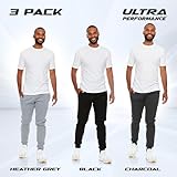 Ultra Performance 3 Pack Fleece Jogger Pants for Men, Mens Sweatpants for Gym Workout