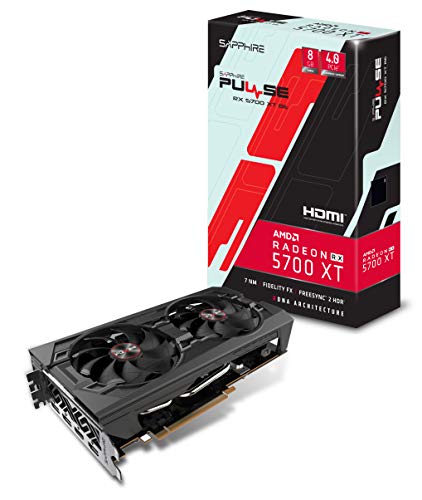 Sapphire Technology 11293-09-20G Radeon PULSE RX 5700 XT BE 8GB GDDR6 HDMI / Triple DP OC w/ Backplate (UEFI) PCIe 4.0 Graphics Card