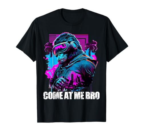 Come At Me Bro Funny Gorilla Monkey VR Gamer Virtual Reality T-Shirt