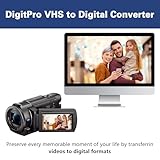 DigitPro Video Capture, VHS to Digital Converter, USB 2.0 Capture Card Device, Convert Analog to Digital, with VHS VCR TV Hi8 Mini DVto DVD Adapter, for Mac, Windows or Camera