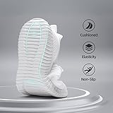 SK·TRIP Women's Walking Shoes Lightweight Breathable Flying Woven Mesh Upper Casual Jogging Shoes Ladies Tennis Shoes Workout Footwear Non-Slip Gym Sneakers for Women White, US6