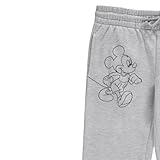 Disney Ladies Mickey and Minnie Joggers - Mickey and Minnie Varsity Athletic Jogger Sweatpants Mickey and Minnie Embroidered Sweatpants (Light Grey Heather, Medium)