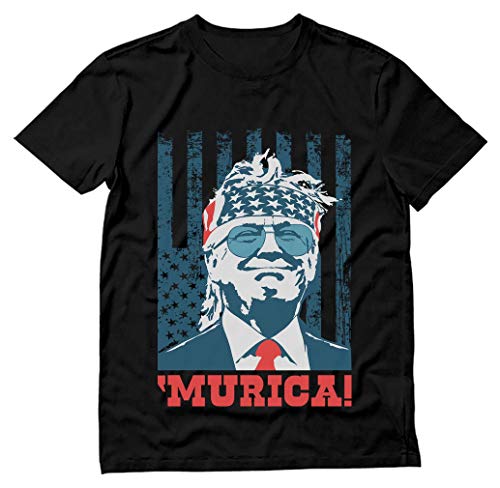 Donald Trump Shirt Murica 4th of July Patriotic American Party USA T-Shirt Medium Black