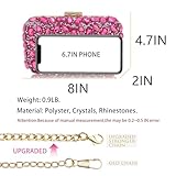 Milisente Clutch Purses For Women Crystal Clutches Evening Bags Gemstone Clutch Purse For Wedding Formal(Hot Pink)