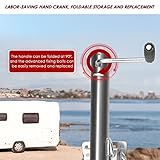 Beach Boat Trailer Jack, 13.38in Trailer Jack Wheel, Heavy-Duty Bolt-On Swivel Tongue Jack, 2000lb Capacity, 11in Vertical Load (2000lbs/900kg) (2000LBS/900KG)