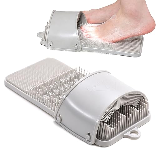 DalkomLife Foot Scrubber Feet Cleaner Washer Brush for Shower Floor Spas Massage, Slipper for Exfoliating Cleaning Foot